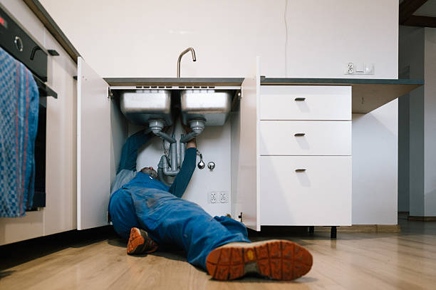 Professional Drain Cleaning technician working in Milford Center, OH